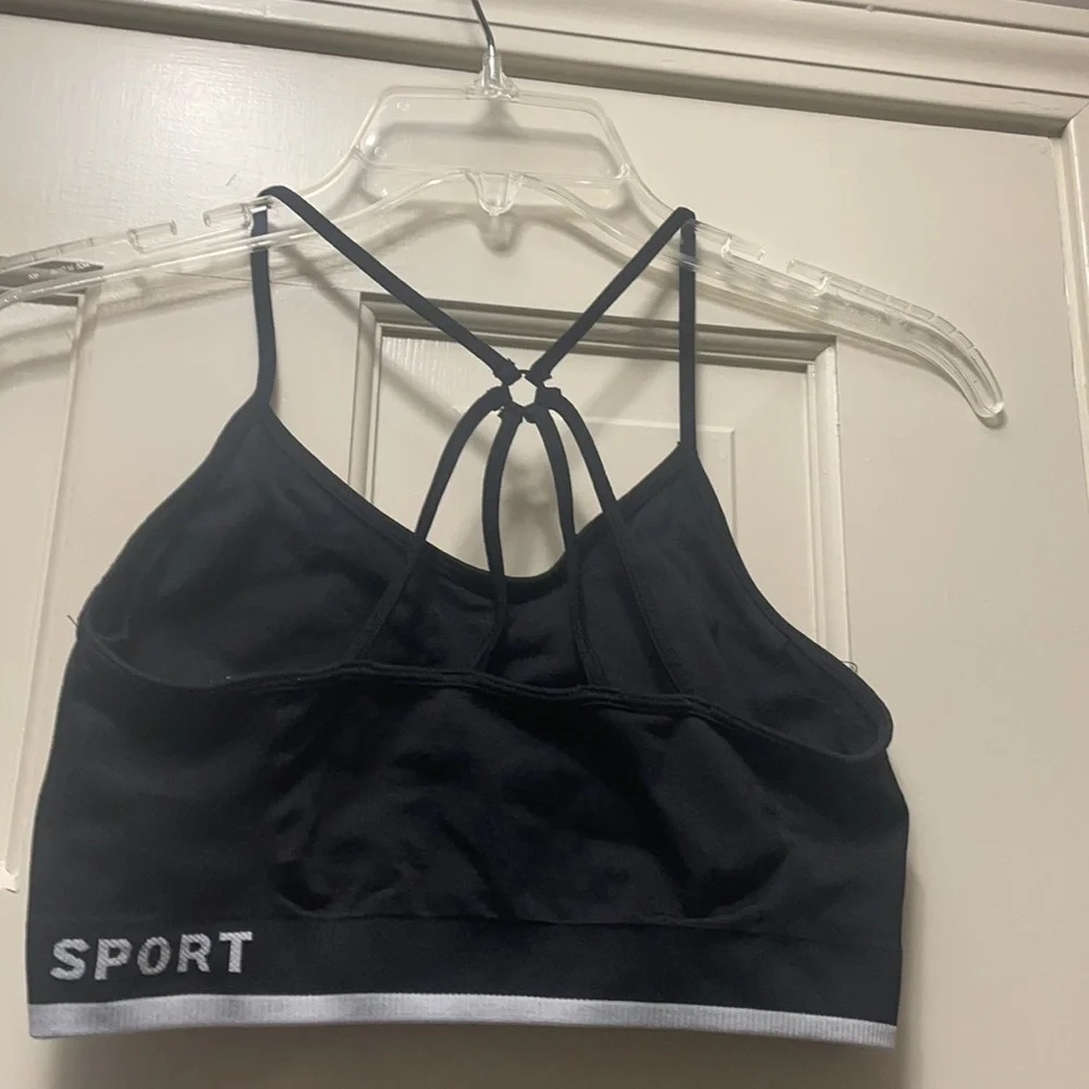 DKNY Sport Womens Black Strappy Seamless Low-Impact Padded Sports Bra Si… #7